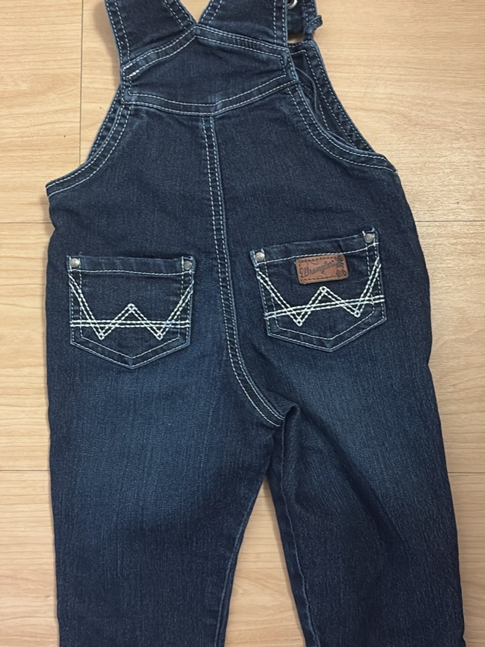 0-3 months Wrangler Dark Blue Denim baby Overalls